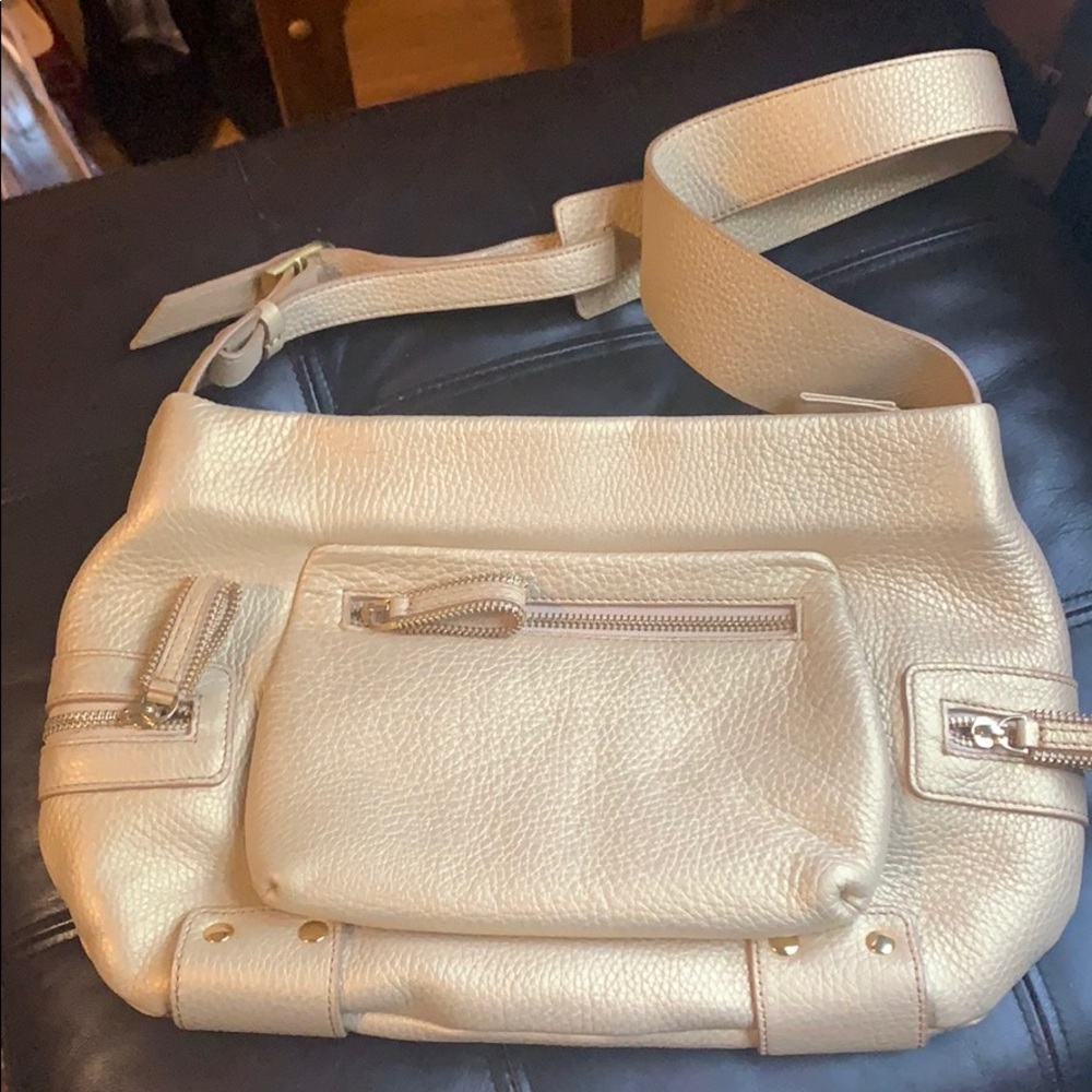 BRAND NEW Sandra Roberts Gold Shoulder Bag